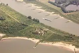 Fort Pannerden aus der Luft