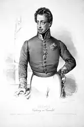 Erzherzog Ludwig Lithographie von Josef Kriehuber, 1834 und auf einer Fotografie