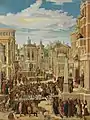 Marcus Curtius opfert sich für das römische Volk, 1540, Alte Pinakothek in München, Inv. Nr. 687