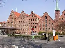 Salzspeicher an der Trave in Lübeck