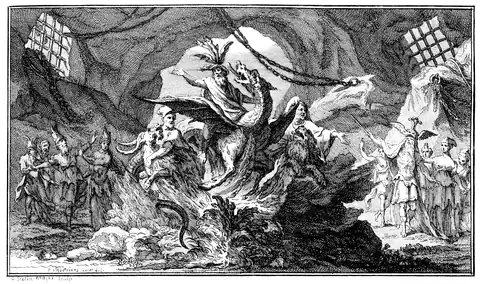 Szenenbild des dritten Akts. Partiturausgabe von 1714