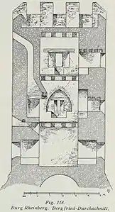 Aufriss Bergfried