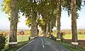 Verlauf der N12 als Allée Quatre-Vents bei Kehlen-Kopstal