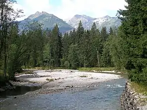 Grenzfluss Białka bei Łysa Polana