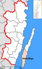 Lage der Gemeinde Mörbylånga