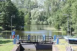 Blick über das Oberhaupt auf die Oberwarnow