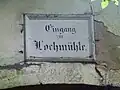 Inschrift am Liebethaler Zugang (2016)