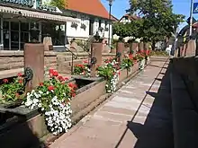 Der Zwölf-Röhren-Brunnen (Mümlingquelle) in Beerfelden