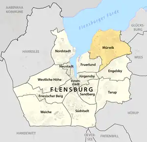 Lage von Mürwik in Flensburg