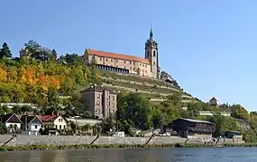 Schloss Mělník über der Elbe