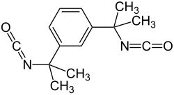 Strukturformel von meta-Tetramethylxylylendiisocyanat