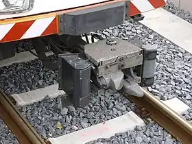 BSI-Kompaktkupplung, hier bei einem Wagen der Straßenbahn Bielefeld