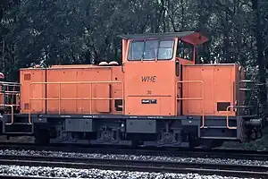 MaK DE 502 als Lok 30 der WHE im Herner Westhafen