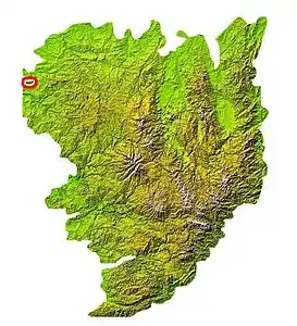 Lage der Monts de Blond im Zentralmassiv