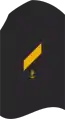 Dienstgradabzeichen eines Korporals (10er Verwendungsreihe) auf dem Oberärmel des dunkelblauen Hemdes für Marineuniformträger