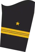 Ärmelabzeichen der Jacke (Dienstanzug) eines Kapitänleutnants (Truppendienst/MilFD)