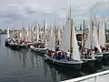 Marinekutterregatta zur Kieler Woche 2003 Auftakeln der Kutter zur Regatta