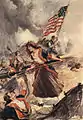 George Alfred Williams: Molly Pitcher. Illustration aus Ten American Girls from History (1917)