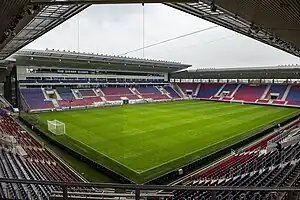 Der Innenraum des Sóstói Stadions (November 2018)