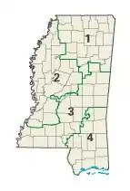 Mississippi: Kongress-Wahlkreise