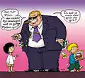 "China Toys", Zeitungs-Cartoon vom Oktober 2007;