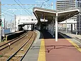 Blick auf die Bahnsteige