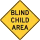 Zeichen NYW7-7Blinde Kinder Zone (Bundesstaat New York)