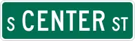 Straßennamensschild(nach MUTCD D-3)