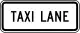 Zeichen R3-5dPTaxi-Spur (Zusatzschild)