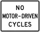 Zeichen R4-8Keine Motorfahrräder (Benzinräder, EBikes, Motorroller etc..)