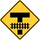 Zeichen W10-11Bahnübergang bei Kreuzung