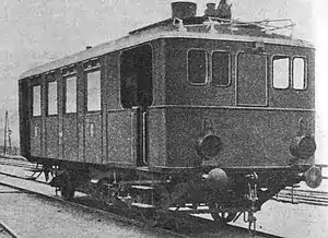 Typischer Serpollet-Dampftriebwagen: Triebwagen 2.001 der k.k. österreichischen Staatsbahnen für den normalspurigen Vollbahnbetrieb, 1902