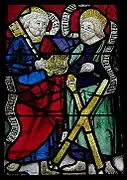 Petrus (mit Schlüssel) und Andreas mit Andreaskreuz