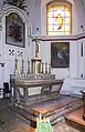 Hochaltar mit Tabernakel der Himmelfahrtskirche Noidans, ursprünglich Hochaltar der Abteikirche des Zisterzienserklosters Bellevaux