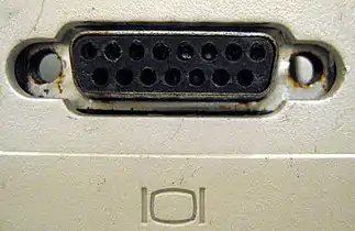 DA-15-Monitoranschluss am Apple&nbsp;Macintosh LC
