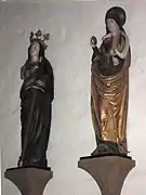 Holzplastiken(um 1500),links die heilige Katharina,rechts Maria&nbsp;Magdalena