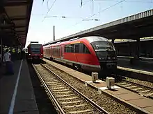 Einfahrt von RB-Zügen in den Hauptbahnhof