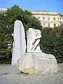 „Orpheus betritt den Hades“ mit dem „Stein der Republik“ im Hintergrund