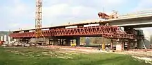 Zweites Bauwerk der Mainbrücke Eltmann im Bau, April&nbsp;2006