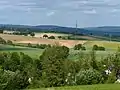Maisbach, Blick vom Hohen Berg über das Kraichgauer Hügelland in Richtung Hollmuth