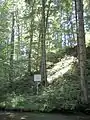 Hinweisschild auf das militärische Übungsgebiet