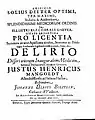 Dissertation Mangolds, Erfurt 1681