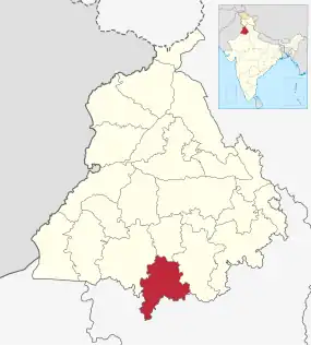 Positionskarte des Distrikts Mansa