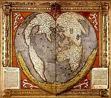 Die Erde dargestellt mittels der Stab-Wernerschen Projektion, 1536