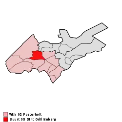 Lage von Sint Odiliënberg in der Gemeinde Roerdalen