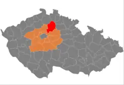 Lage des Okres Mladá Boleslav