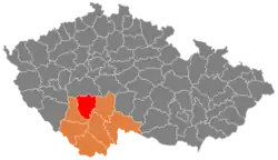 Lage des Okres Písek