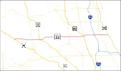Karte der Illinois State Route 22