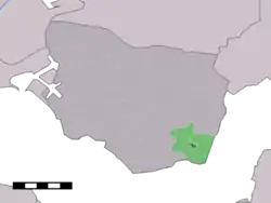 Lage von Baarland in der Gemeinde Borsele