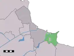 Lage von Termunten in der Gemeinde Delfzijl